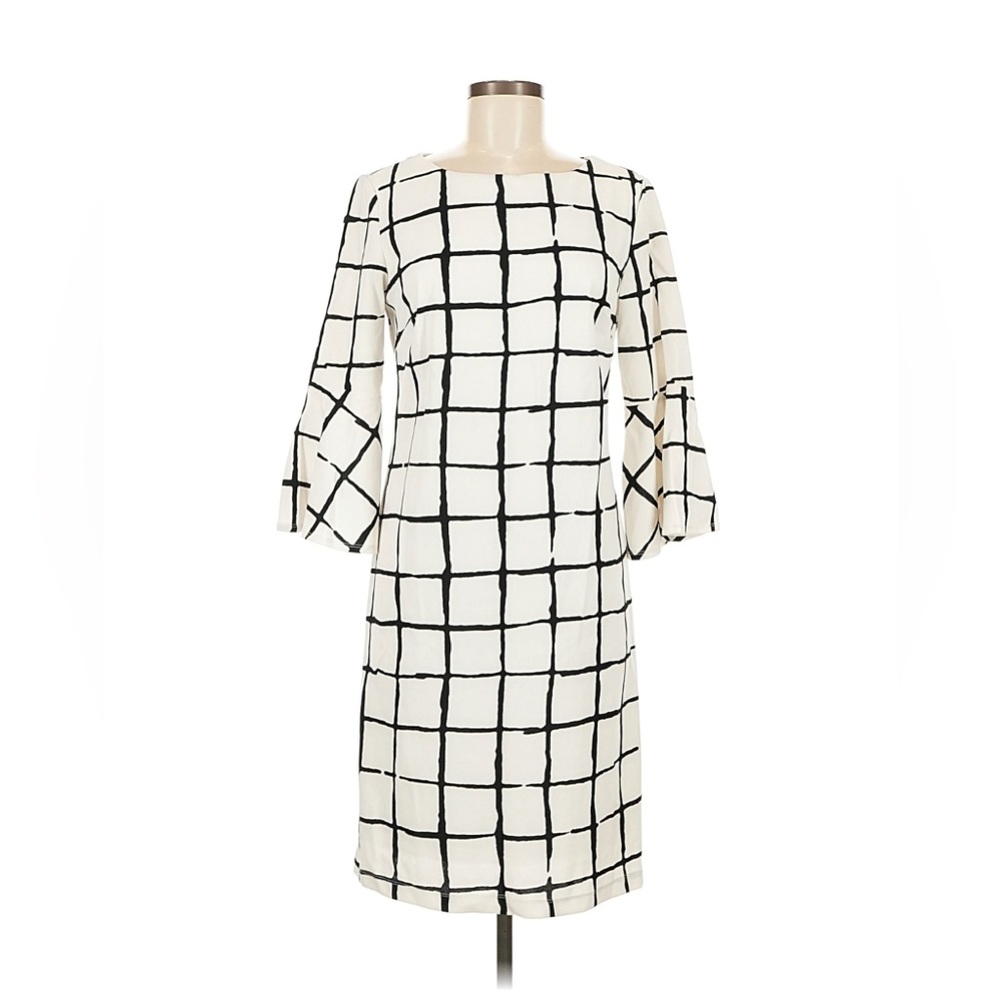 Liz Claiborne Chic Black and White Grid Dress